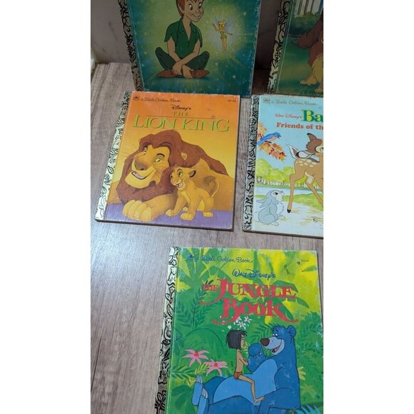 Set Of 5 Little Golden Books Disney Classics: Peter Pan Lady And The Tramp Lion - Picture 8 of 10